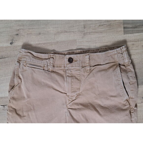 American Eagle Mens Khaki Slim Straight Leg Pants Size 30x27 Flex Chino Uniform - Picture 3 of 11